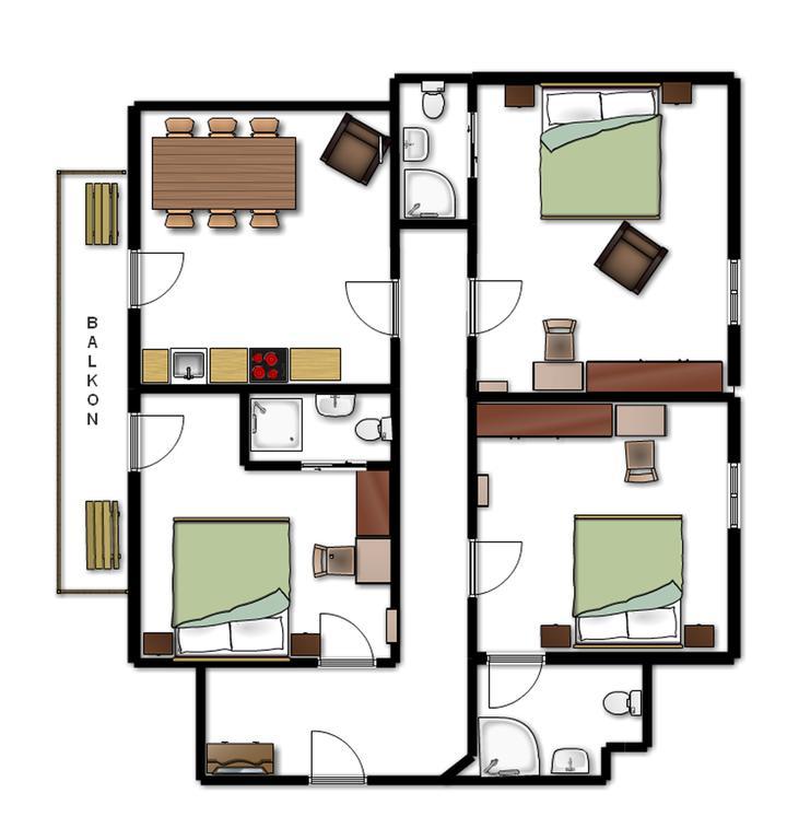 Apartements Richlegghof Filzmoos Rom bilde